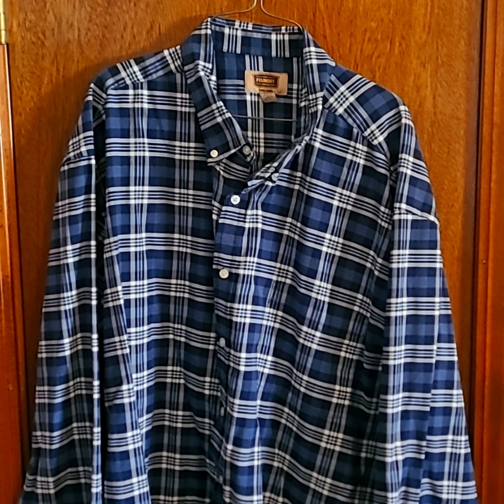 Men's 4XLT Plaid Button Down